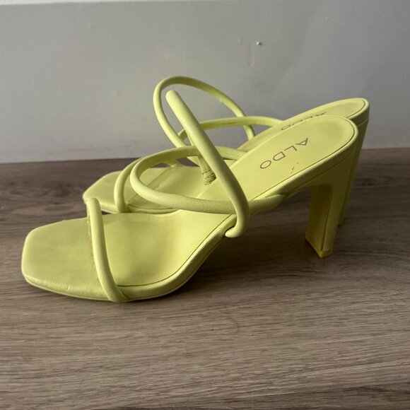 Aldo Karla neon yellow/lime heel size US  6.5 EUR 37 - Picture 2 of 7